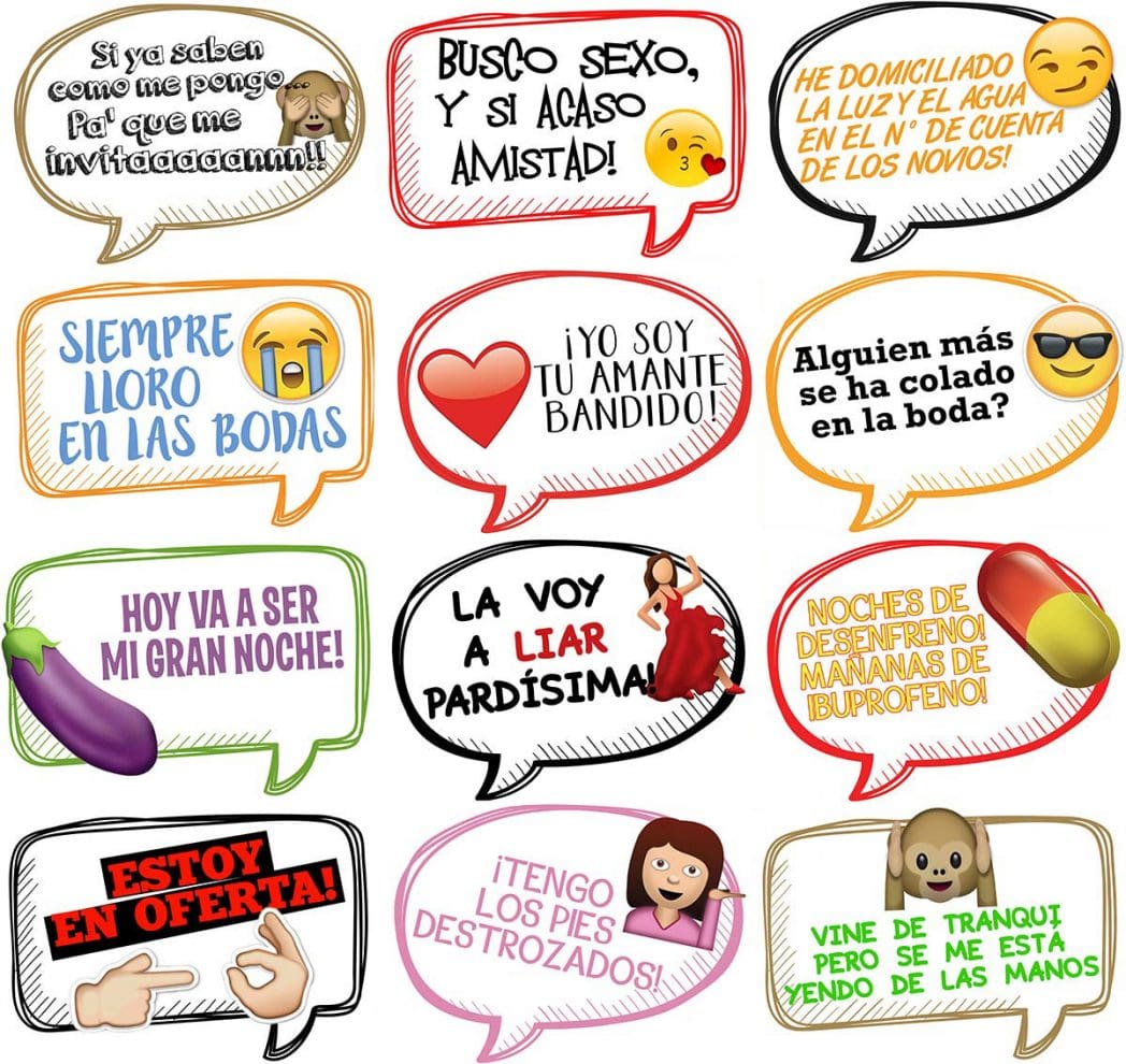 12 carteles para photocall, edición whatsapp