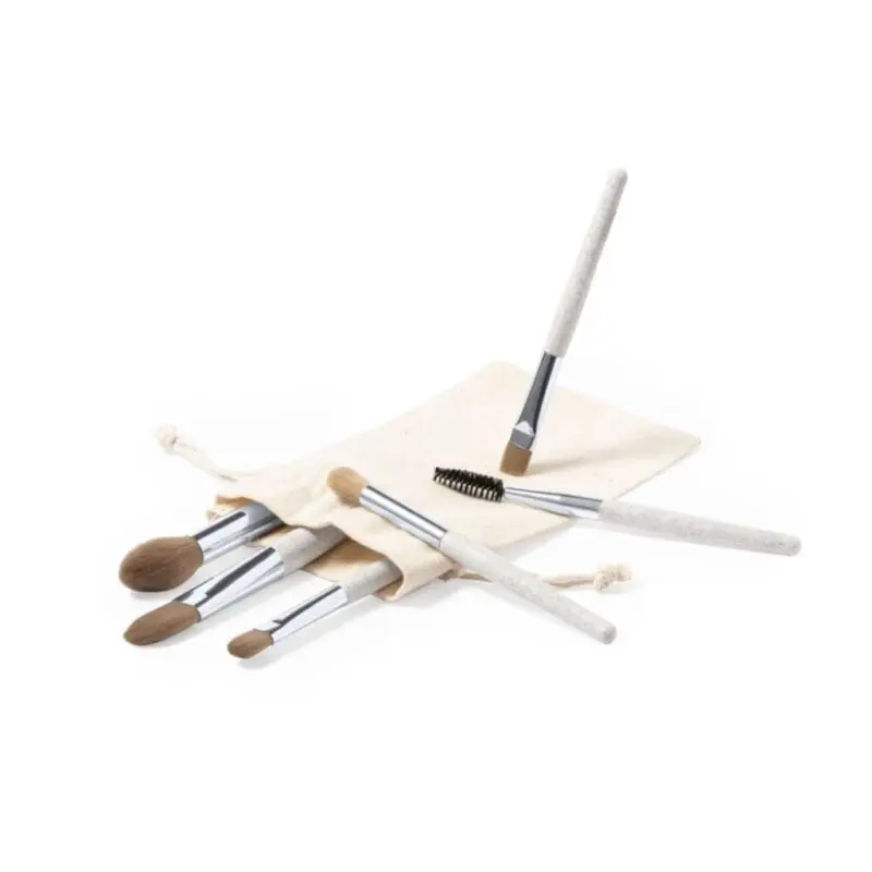Set de brochas de maquillaje en bolsa de algodón - Imagen 2