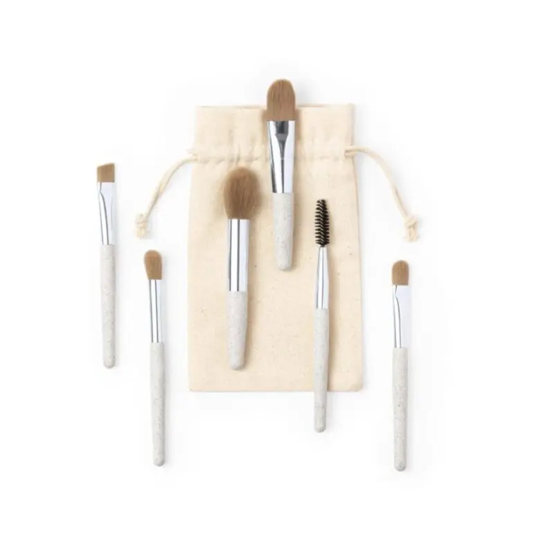 Set de brochas de maquillaje en bolsa de algodón - Imagen 3