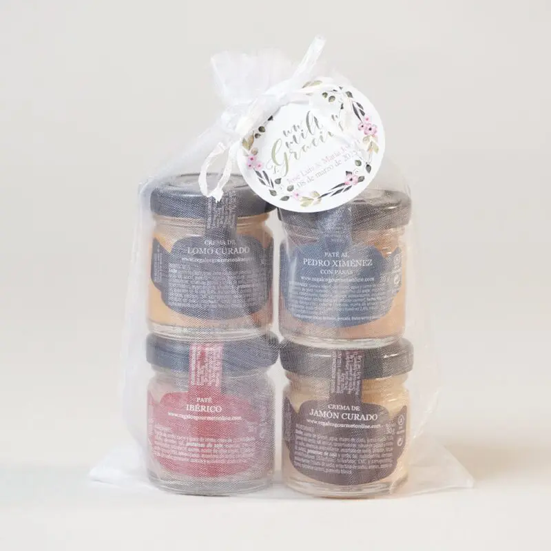 Regalos de Boda Útiles: Pack de 4 Patés Artesanales para Invitados