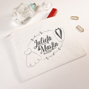 Neceser personalizado boda Trajes, 20x15cm, tacto suave, recuerdo especial