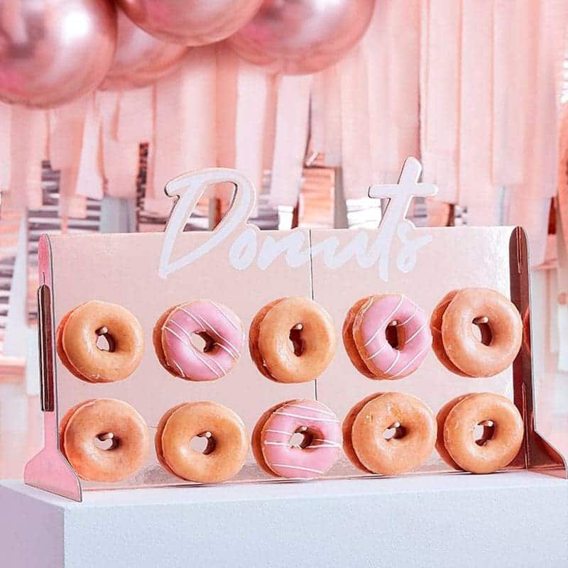 Nuevo soporte para donuts. Modelo pink gold. 10 donuts.