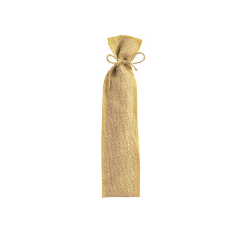 Abanico premium en madera barnizada y presentado en bolsa de jute abanico premium madera para bodas 3