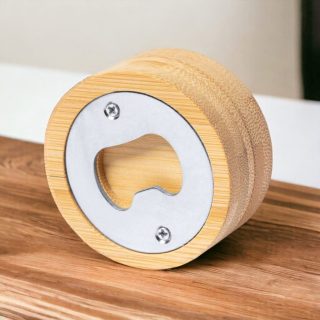 Abridor y flexómetro de bambú, personalizado, modelo paloma