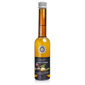 Botella de aceite monovarietal. AOVE. Manzanilla Cacereña. 250ml