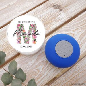 Ultimos regalos para invitados añadidos altavoz personalizado con ventosa inicial floral