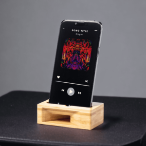 Ultimos regalos para invitados añadidos altavoz soporte bambu para boda