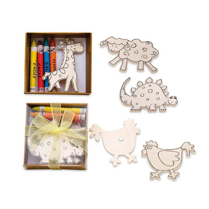 Animalitos de madera para colorear. Detalles y Regalos para Comunión. Regalos infantiles