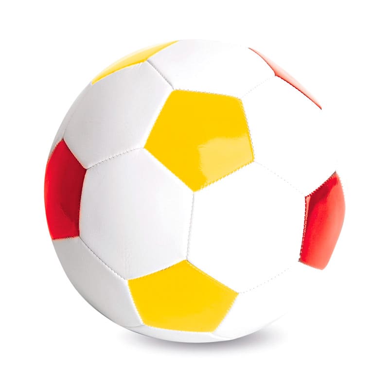 Balón de fútbol reglamento. Amarillo y rojo balon para regalo nino amarillo