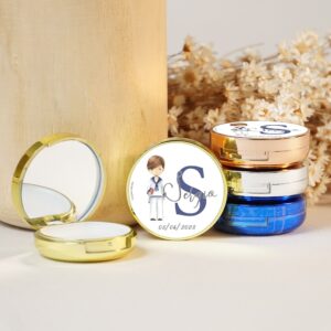 Bálsamo y espejo personalizado para Comunión niño inicial