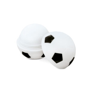 bálsamo labial pelota fútbol. aroma vainilla