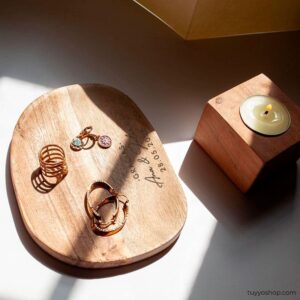 Bandeja de madera personalizada para boda, elegante bandeja de madera boda amano3