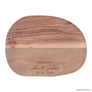 Bandeja de madera personalizada para boda, elegante bandeja de madera boda amano4