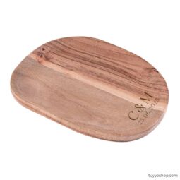 Bandeja de madera personalizada para detalles de boda, iniciales