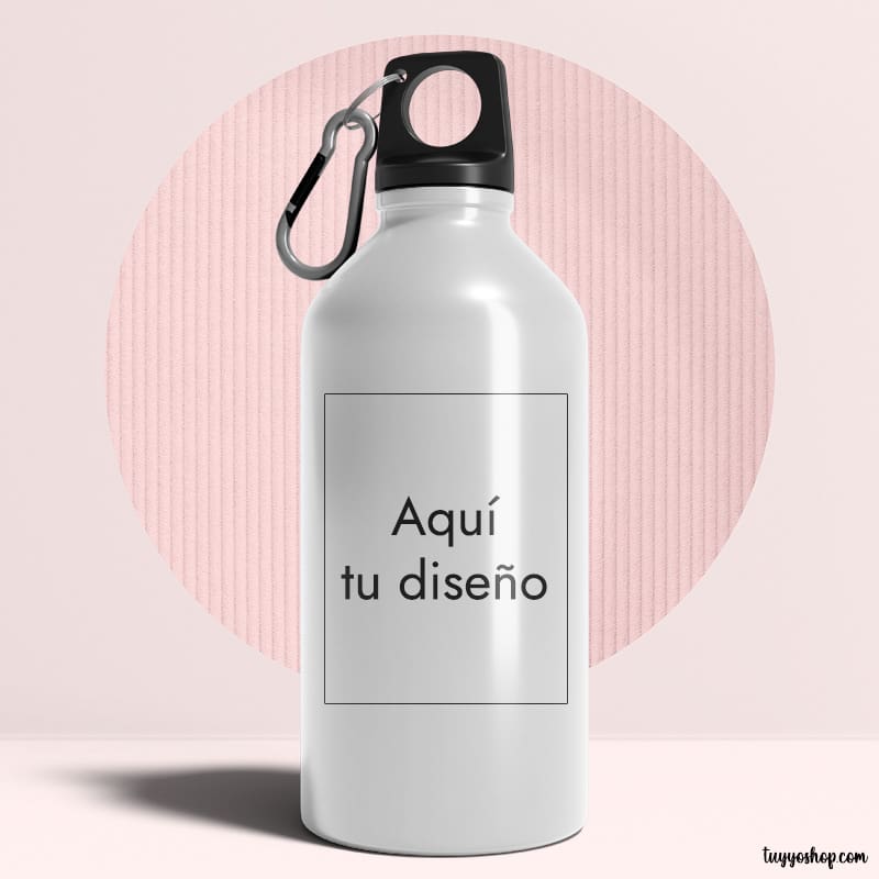 Bidón aluminio, personalizado para comunión, 400ml, sube tu diseño