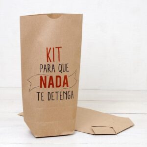 Bolsas kraft. Kit para que nada te detenga. 18x32cm