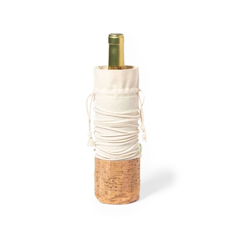 Bolsa Modelo Corcho - Sostenibilidad y Estilo en Cada Presentación bolsa botella boda ecologica4