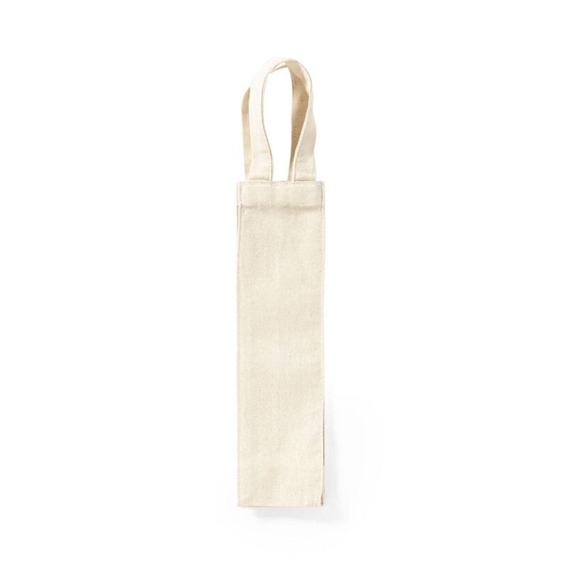 Bolsa natural cosida con asas bolsa canva para botella