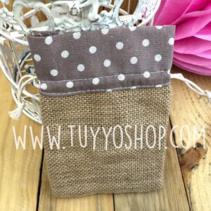 bolsa jute corazon