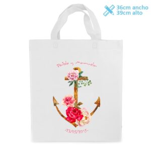 Bolsa personalizada para boda modelo flower anchor