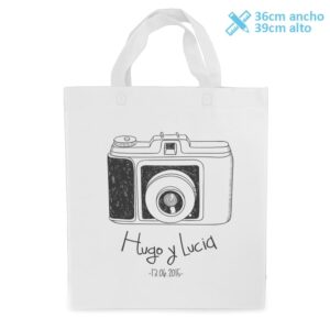 Bolsa personalizada para boda modelo vintage camera