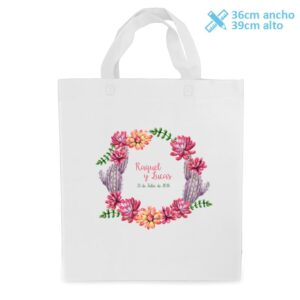 Bolsa personalizada para boda modelo cactus