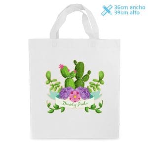 bolsa personalizada para boda modelo centro de cactus