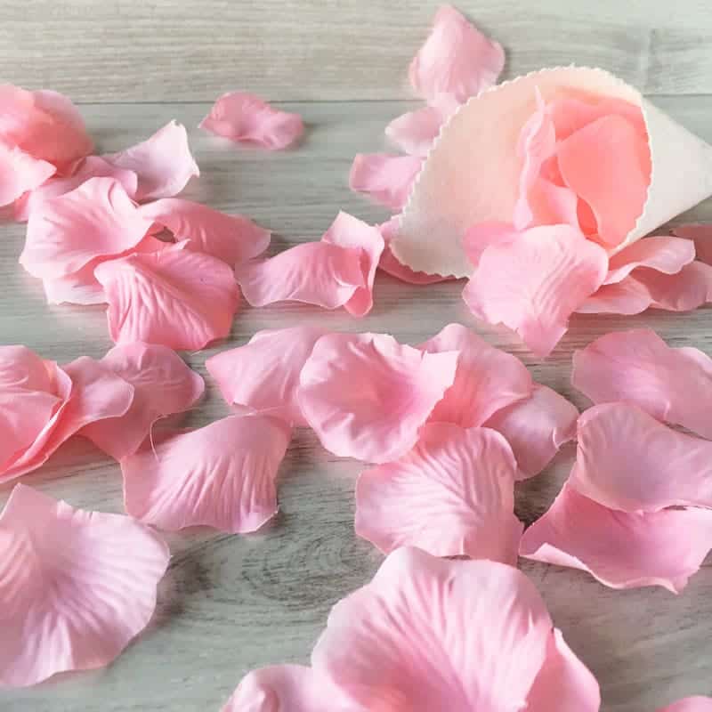 Bolsa Pétalos de rosas rosa. 500 piezas. Detalles de boda