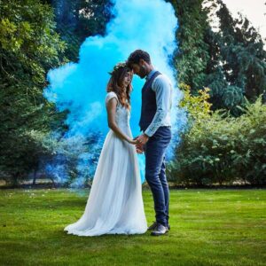 Bomba de humo de color Azul