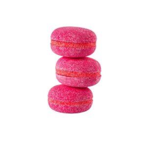 Macarons de baño hidratante. Frambuesas