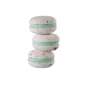 Macarons de baño hidratante. Rosas