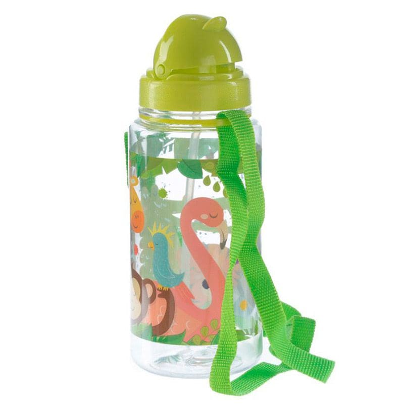 Botella Plástico con Pajita - Safari - Mundo Petit - JanaBanana, botella  antigoteo niños 