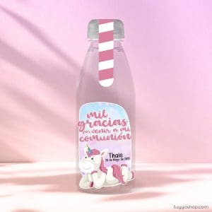 Botella reutilizable, llena de golosinas, personalizable, unicornio botella reutilizable rellena de chuches a elegir personalizable unicornio vacia