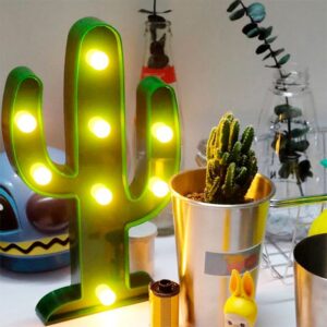 Cactus decorativo con iluminación led