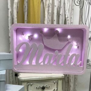 Corcho cajón de luz en cuadrado. Personalizado.