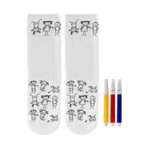 Calcetines infantiles para colorear. Incluye 3 rotuladores