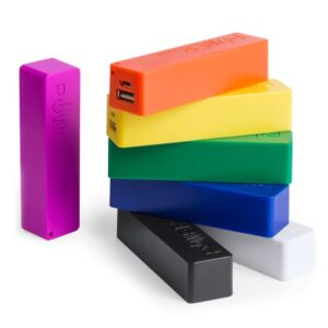 Cargador USB Power Bank clásico 2000mAh. Colores. Incluye cable.