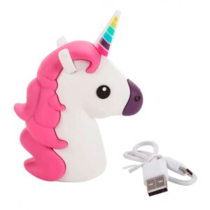 Cargador usb power bank unicornio