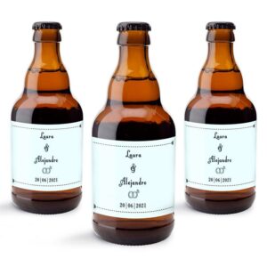 Cerveza personalizada para boda. Cerex. 33cl. Modelo 2