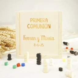 conjunto 3 juegos en caja de madera 12.5x3x12.5cm 8