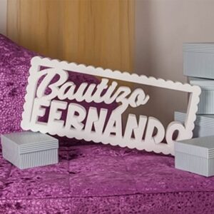 Corcho para bautizo personalizado