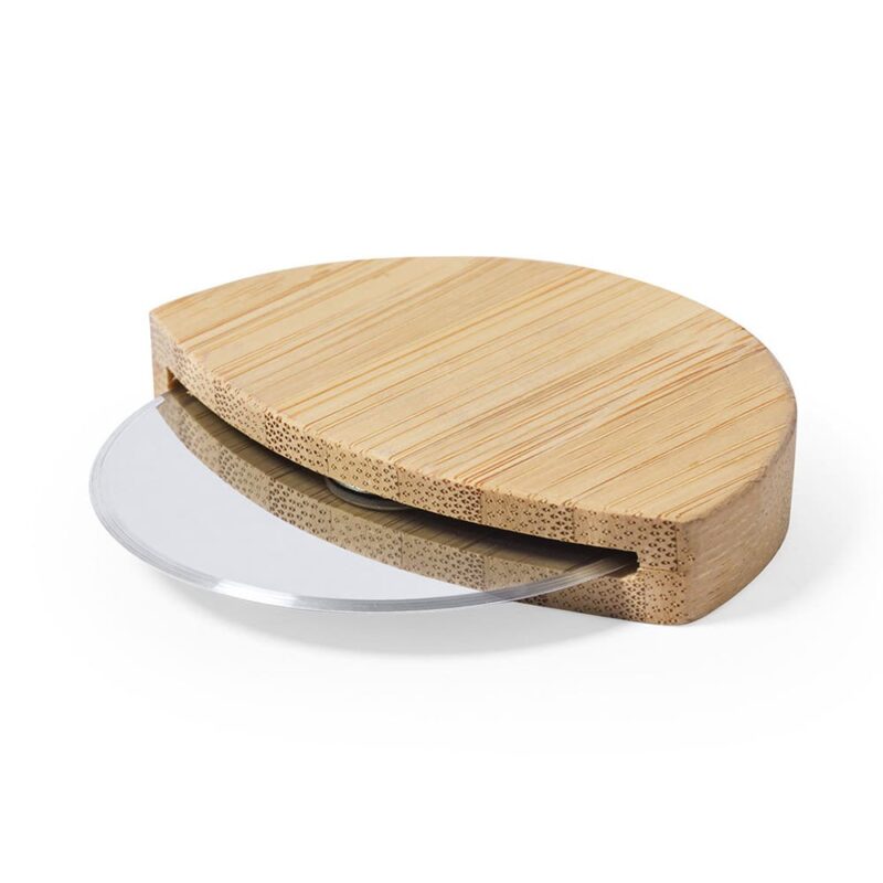 Cortapizzas de bambú sin personalización cortapizza boda bambu2