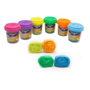 Cubo de plastilina con brillantina. Varios colores. 50gr