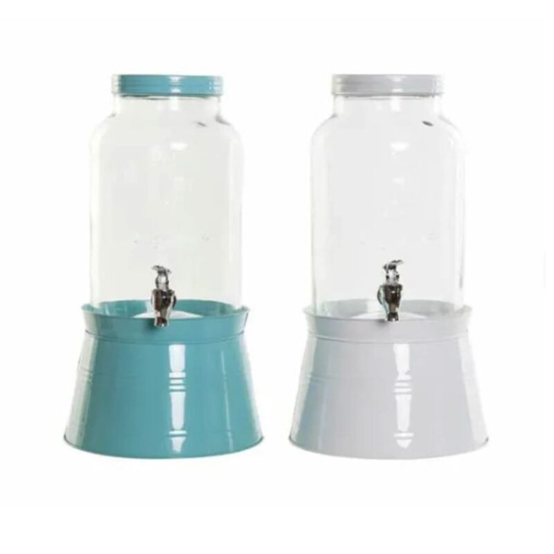 Dispensador de bebidas. Cristal y metal. 2 colores. 5.8 litros.