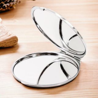 Espejo doble metálico para comunión, modelo Corona floral