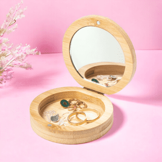 Espejo joyero de bambú, modelo Green