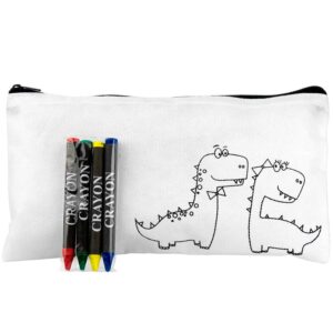 Original estuche para colorear. Modelo Dragones. Incluye 4 ceras. 22,5 x 12,5