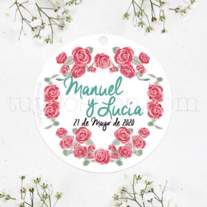 Etiqueta para Bodas de Oro. Detalles de boda Tu&YoShop!