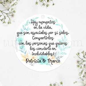 Etiqueta para boda Hay momentos en la vida...