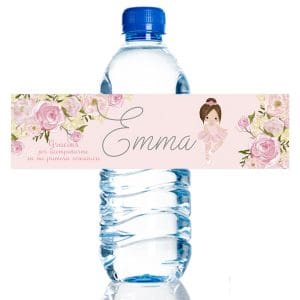 Etiqueta para personalizar botella de agua. Modelo Ballet